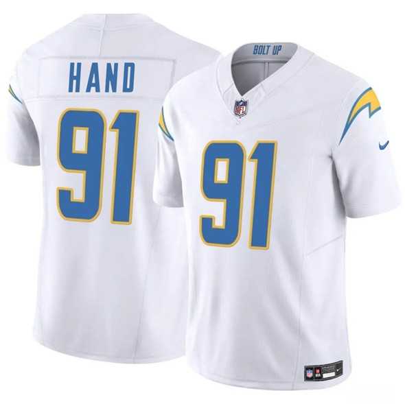 Men & Women & Youth Los Angeles Chargers #91 DaShawn Hand White 2025 F.U.S.E. Vapor Limited Stitched Jersey->los angeles chargers->NFL Jersey